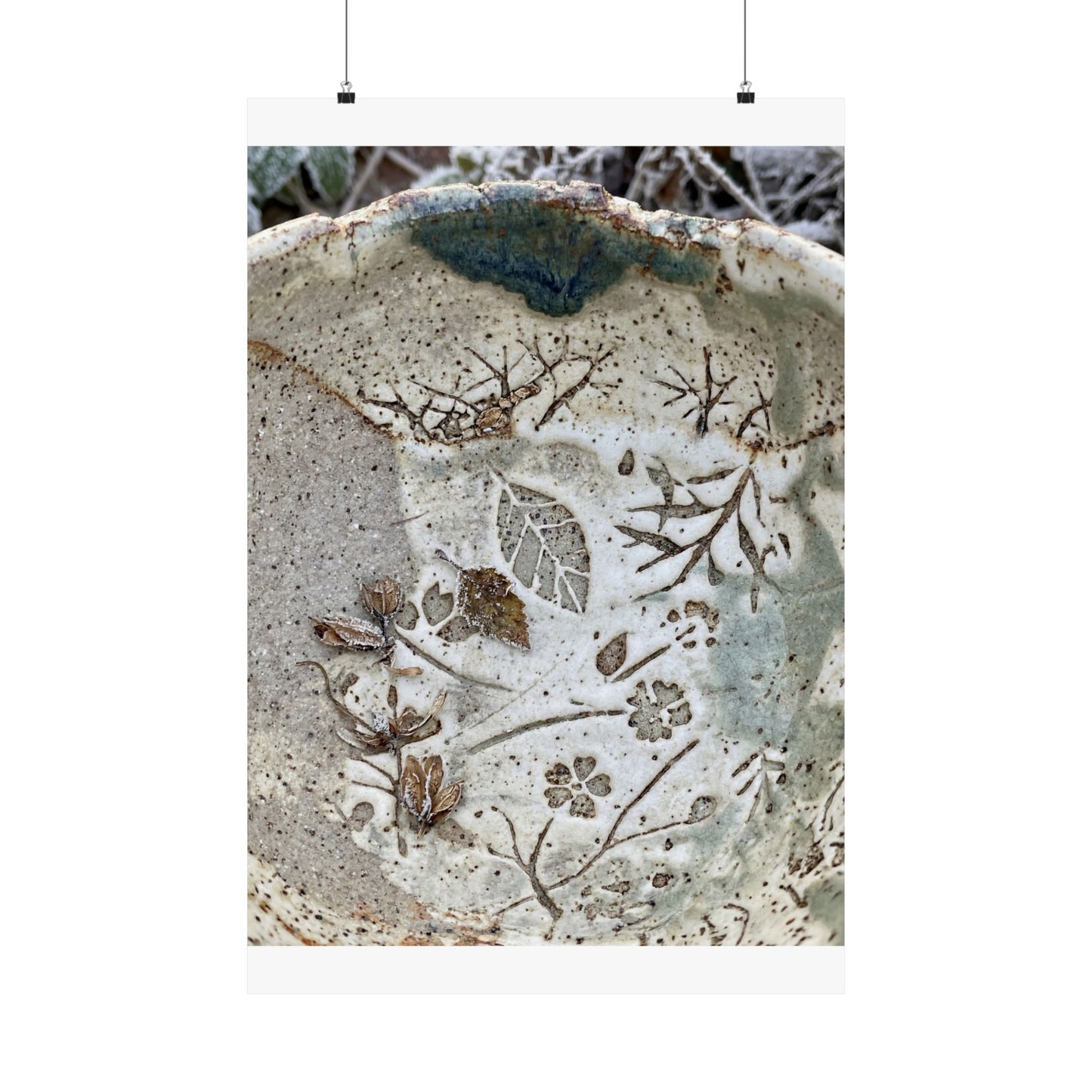 Winter Ceramic Bowl Japanese Pattern Wall Art Print | Earthy Decor Art Print