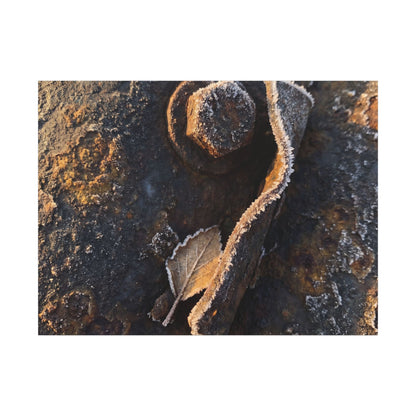Moody Rust Patina Canvas Art - Moody Minimal Dark Japandi