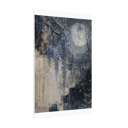 Winter Wisteria Texture Canvas Art | Elegant Decor
