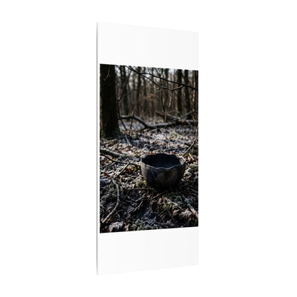 Dappled Ceramic Bowl Canvas Art - Dark Japandi Kanso