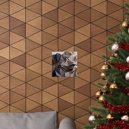 Paper Fold Texture Wall Art Print | Earthy Japandi Art