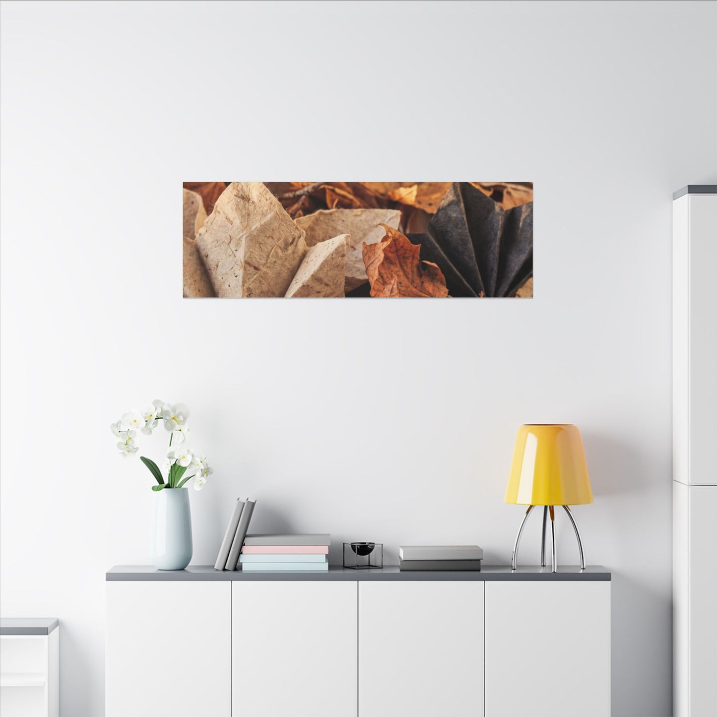 Paper Fold Texture Canvas Art | Elegant Japandi Art