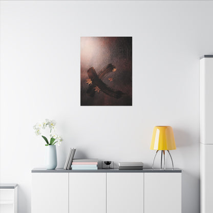 Moody Ink Brushstroke Canvas Art - Moody Minimal Dark Japandi