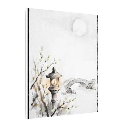 Moonlit Garden Spring Canvas Art | Zen Contemplative Design