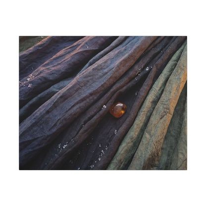 Silk Drape Shadow Zen Canvas Art | Moody Dark Japandi Art