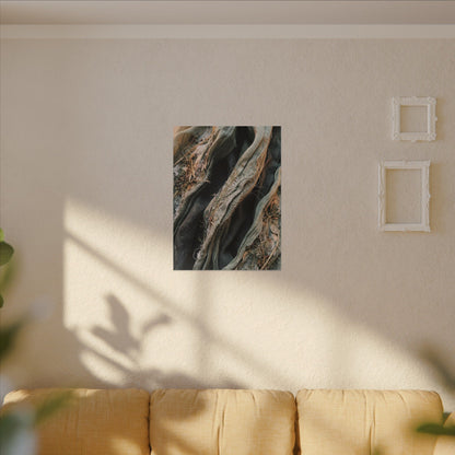 Silk Drape Winter Canvas Art | Japandi Cozy Design