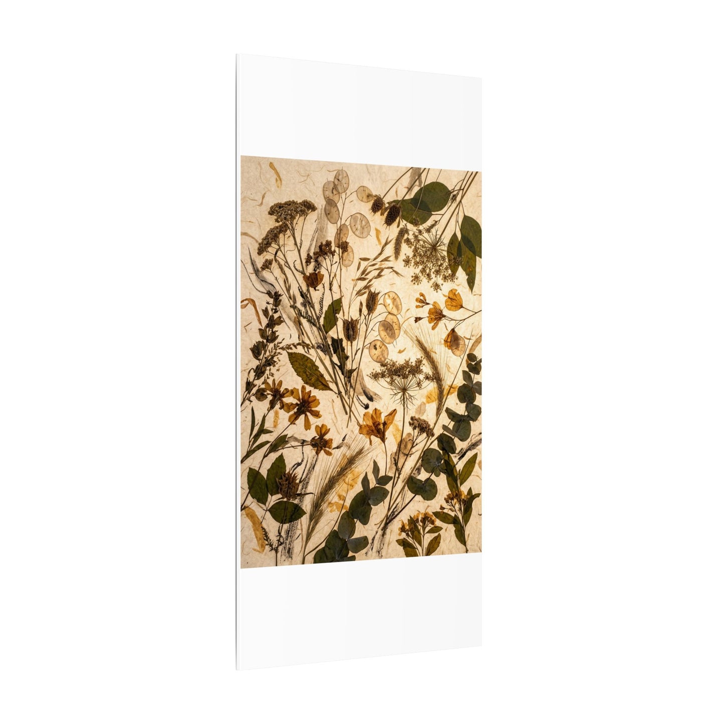 Dried Flowers Summer Canvas Art | Japandi Neutral Design