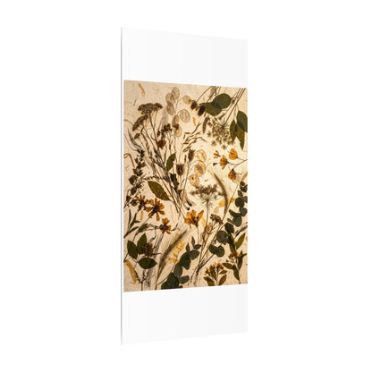 Dried Flowers Summer Canvas Art | Japandi Neutral Design