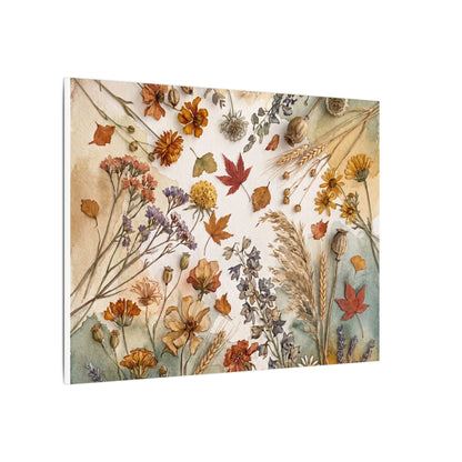 Dried Flowers Canvas Art | Autumn Japandi Watercolor Art