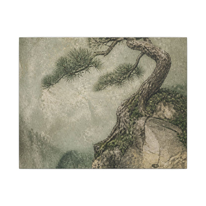 Fukinsei Pine Tree Canvas Art - Japandi Texture