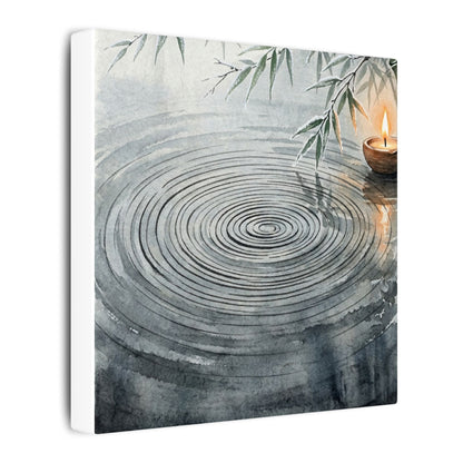 Water Ripple Sumi E Canvas Art | Calm Zen Art