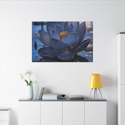 Kintsugi Lotus Flower in Dawn | Broken Beauty Canvas Art