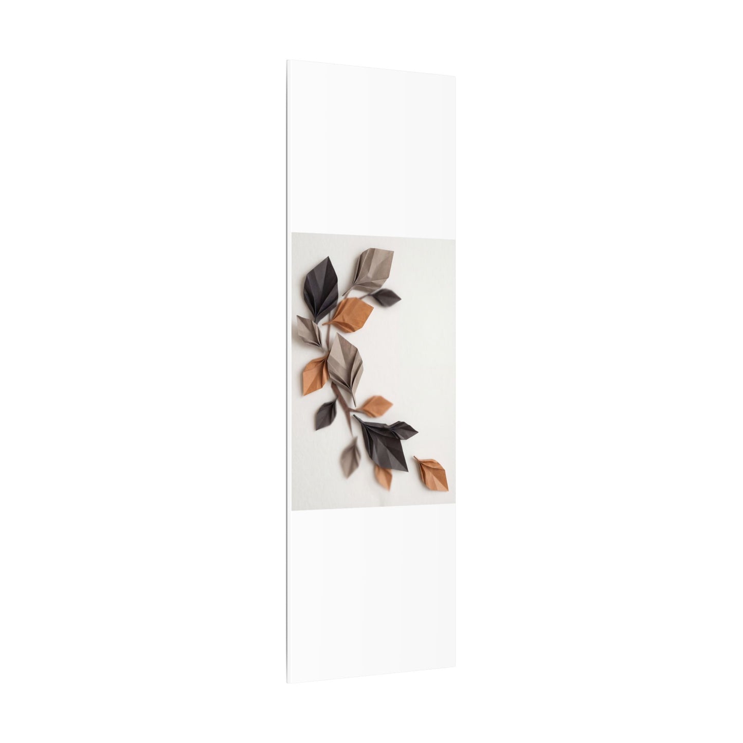 Paper Fold Autumn Canvas Art | Japandi Earthy Design