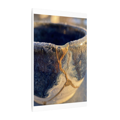 Winter Ceramic Bowl Gold Vein Canvas Art | Healing Decor