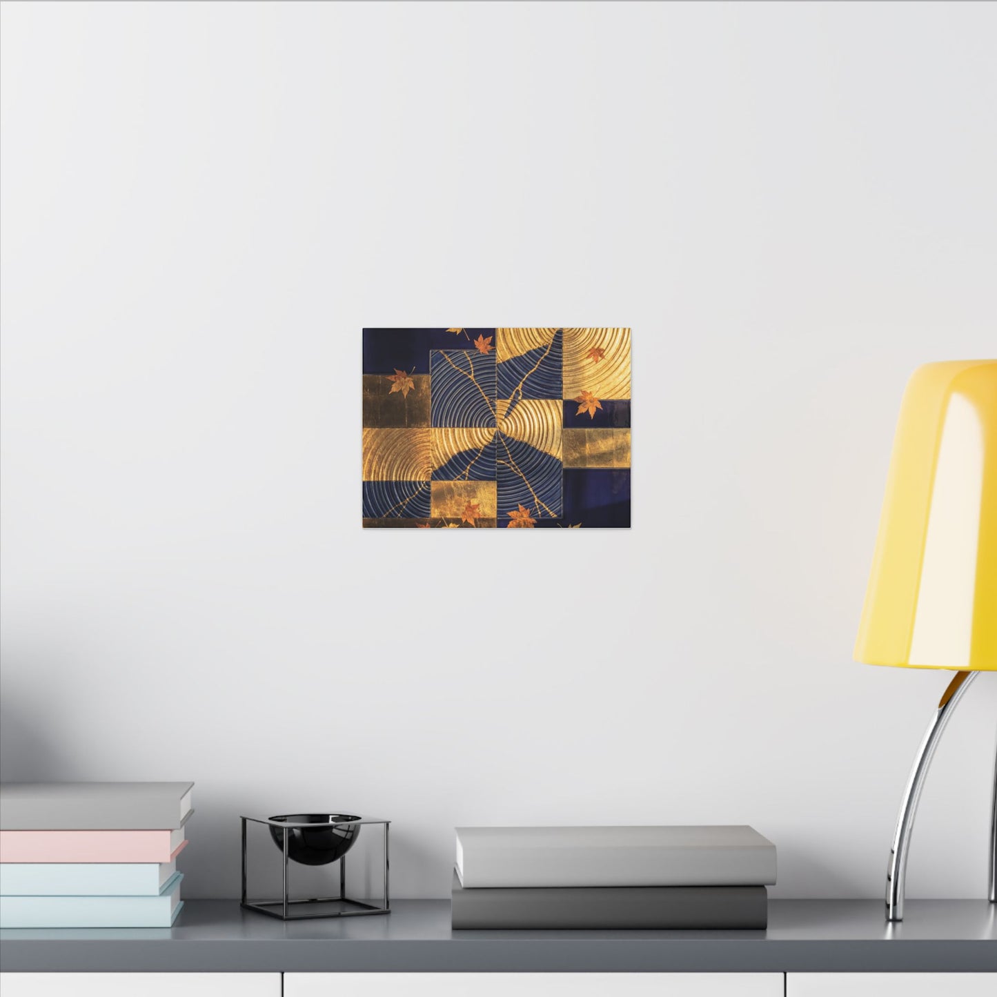 Autumn Water Ripple Crackle Gold Canvas Art | Artful Decor