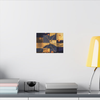 Autumn Water Ripple Crackle Gold Canvas Art | Artful Decor