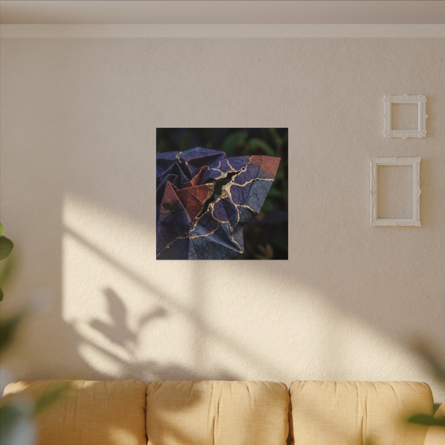 Philosophical Paper Fold Canvas Art - Gold Vein Kintsugi
