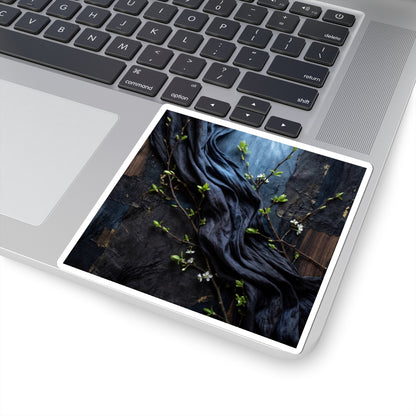 Spring Silk Drape Dark Texture Sticker | Luxurious Decor Art Print
