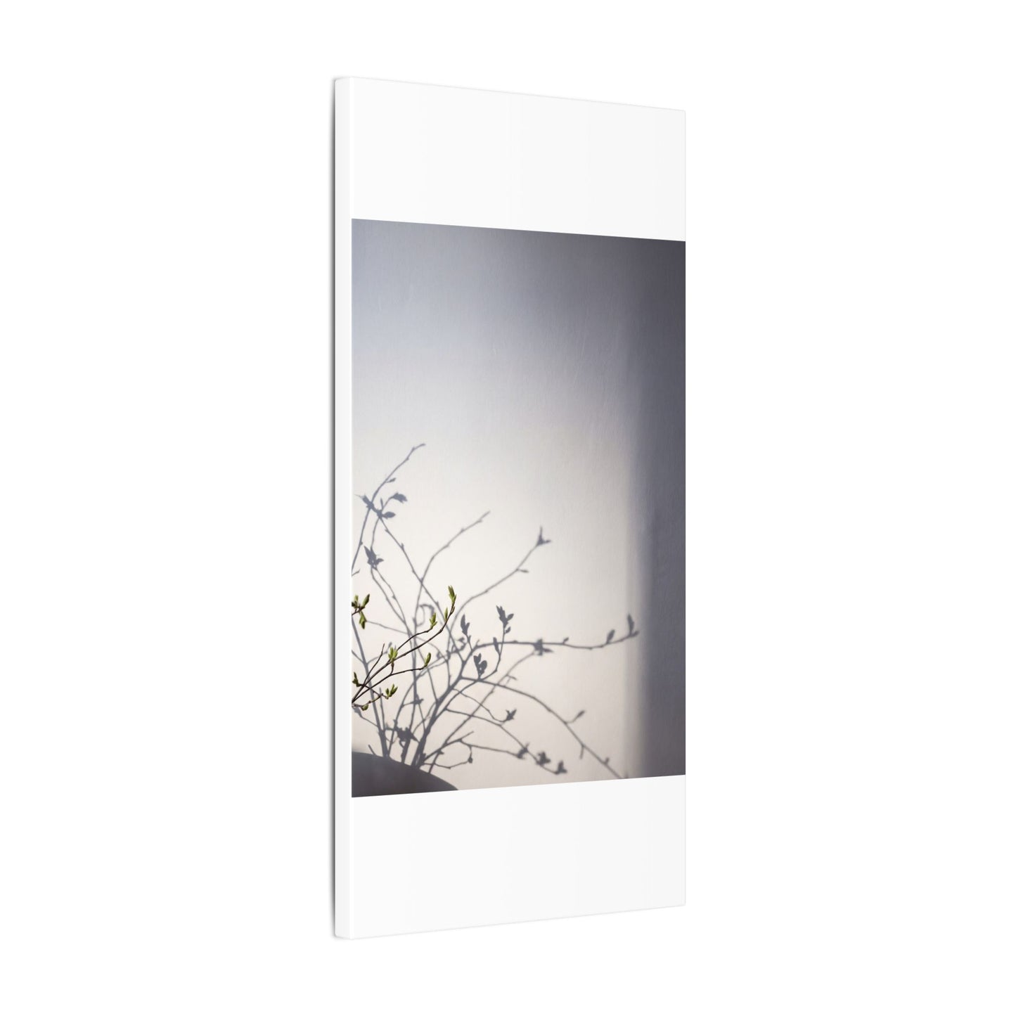 Japandi Shadow Play in Dawn | Japanese Pattern Canvas Art