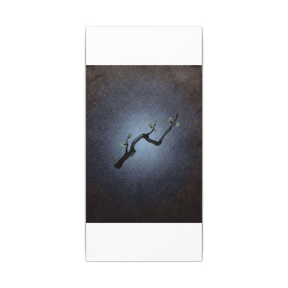 Ink Brushstroke Canvas Art | Spring Dark Japandi Moody Minimal Art