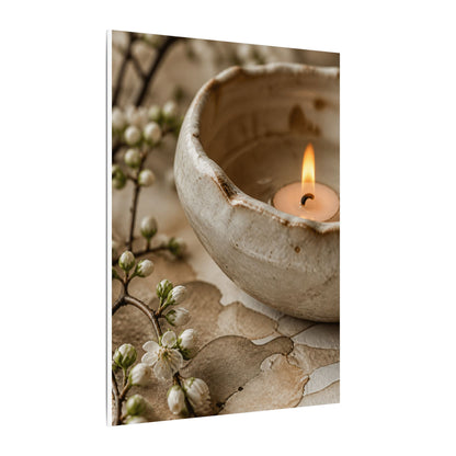 Kanso Ceramic Bowl Canvas Art - Japandi Watercolor