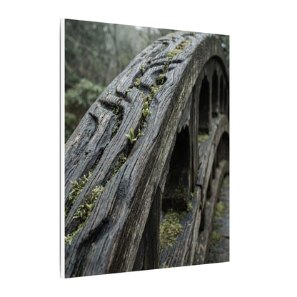 Overcast Wooden Bridge Canvas Art - Japandi Kanso
