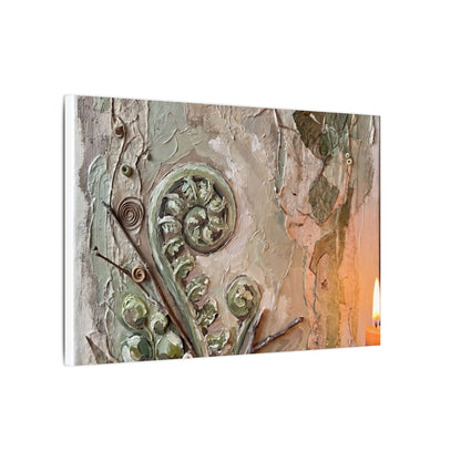 Datsuzoku Fern Unfurling Canvas Art - Japandi Texture