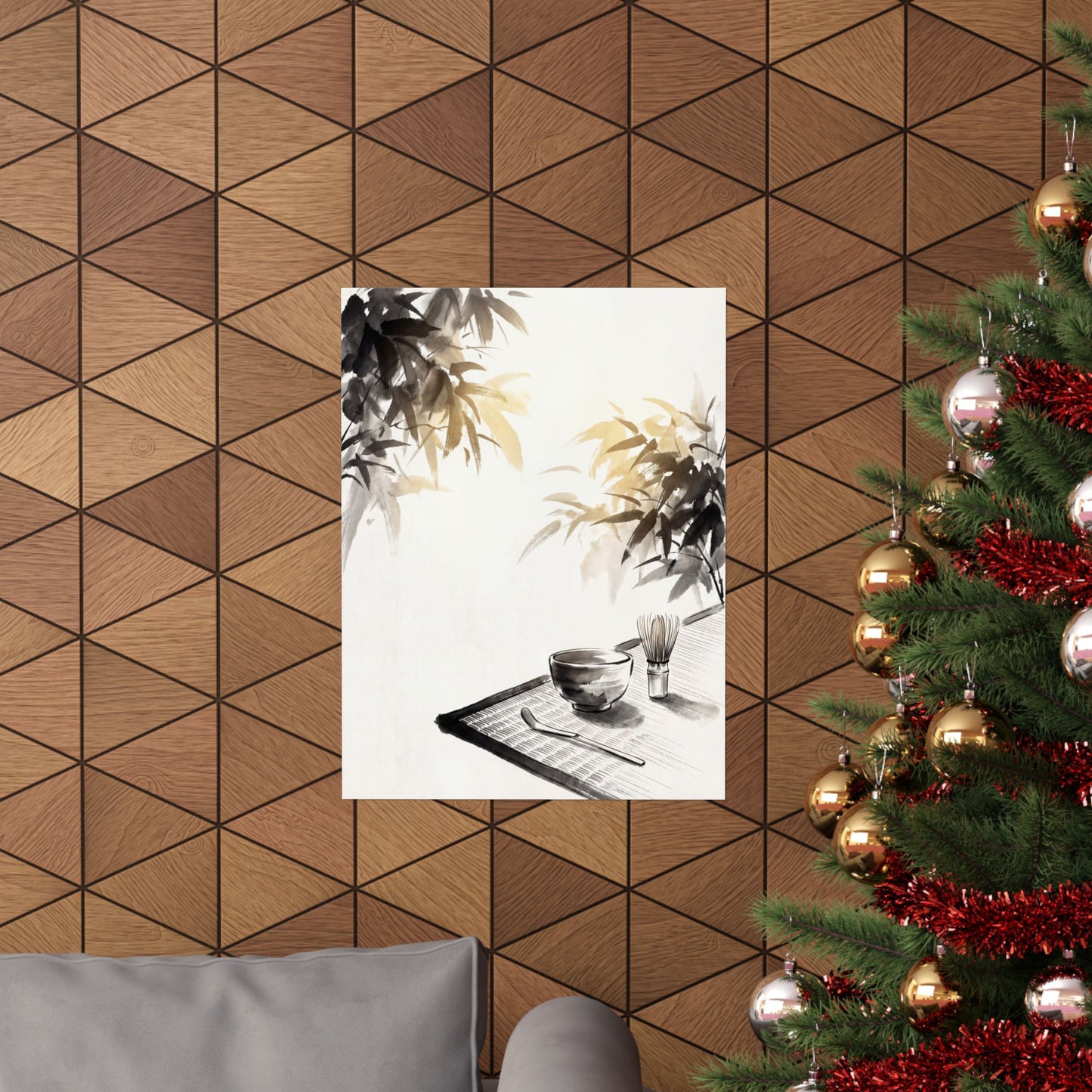 Tea Ceremony Wall Art Print | Summer Zen Sumi E Art