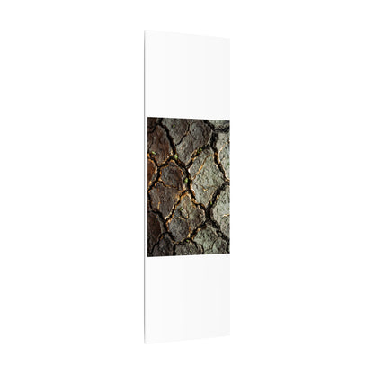 Earthy Cracked Earth Canvas Art - Japanese Pattern Japandi