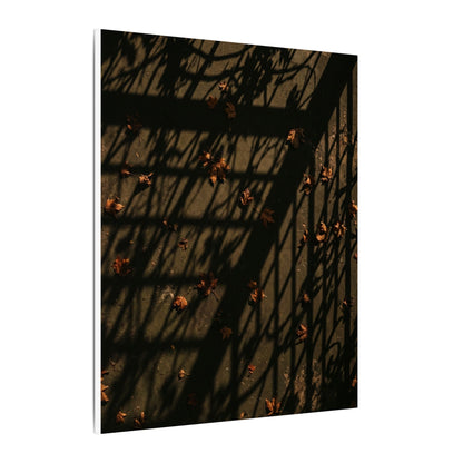 Dark Japandi Shadow Play in Golden Hour | Moody Minimal Canvas Art