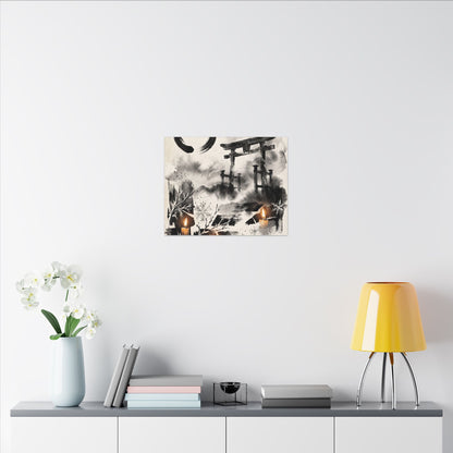Candlelight Torii Gate Canvas Art - Zen Datsuzoku