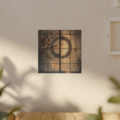 Shoji Screen Texture Canvas Art | Earthy Japandi Art