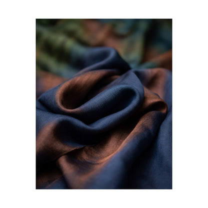 Overcast Silk Drape Wall Art Print - Dark Japandi Shibui