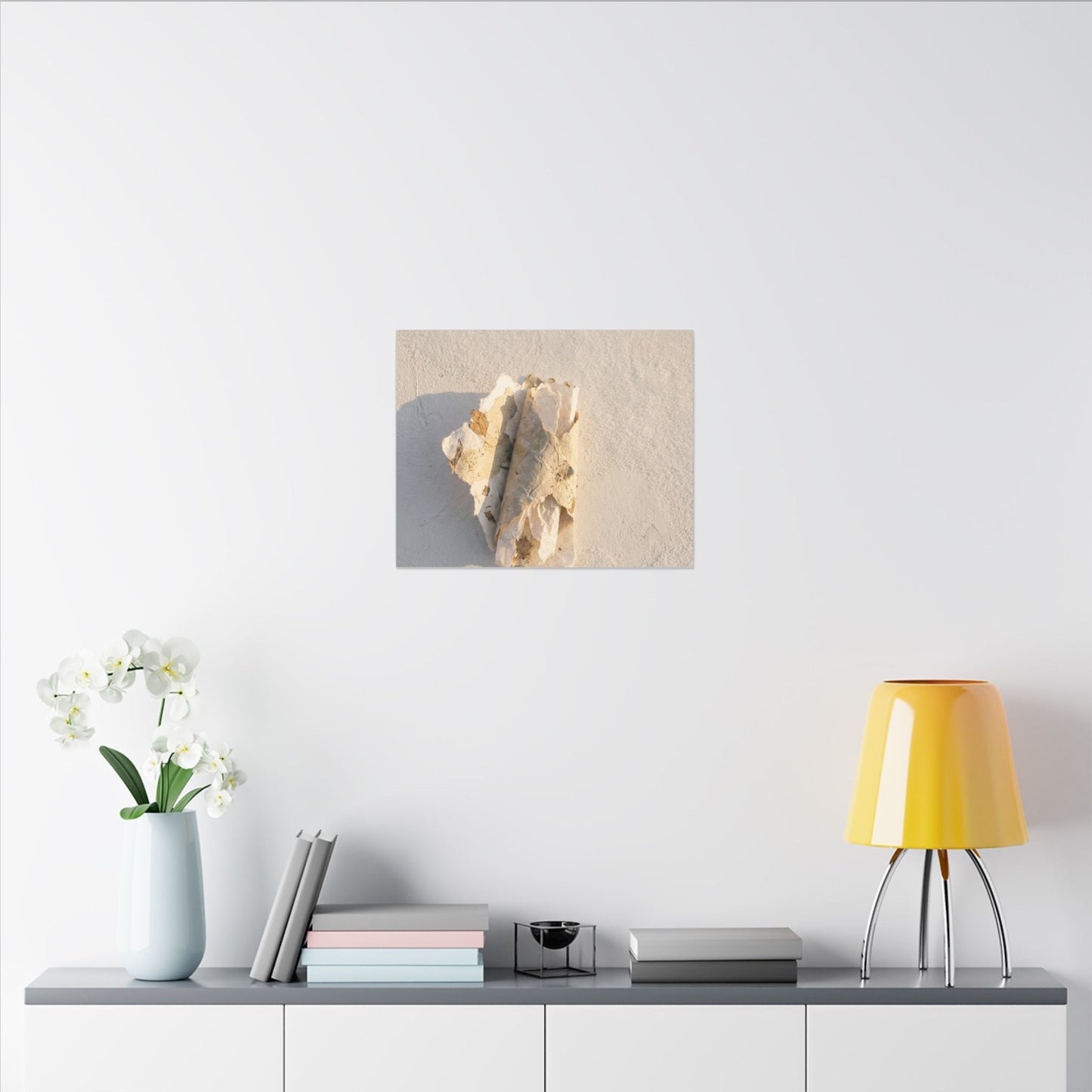 Paper Fold Canvas Art | Winter Japandi Texture Art
