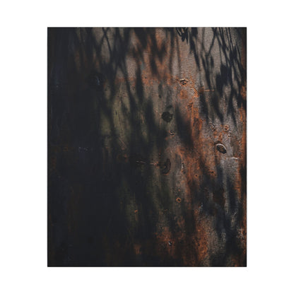 Rust Patina Shadow Zen Canvas Art | Luxurious Dark Japandi Art