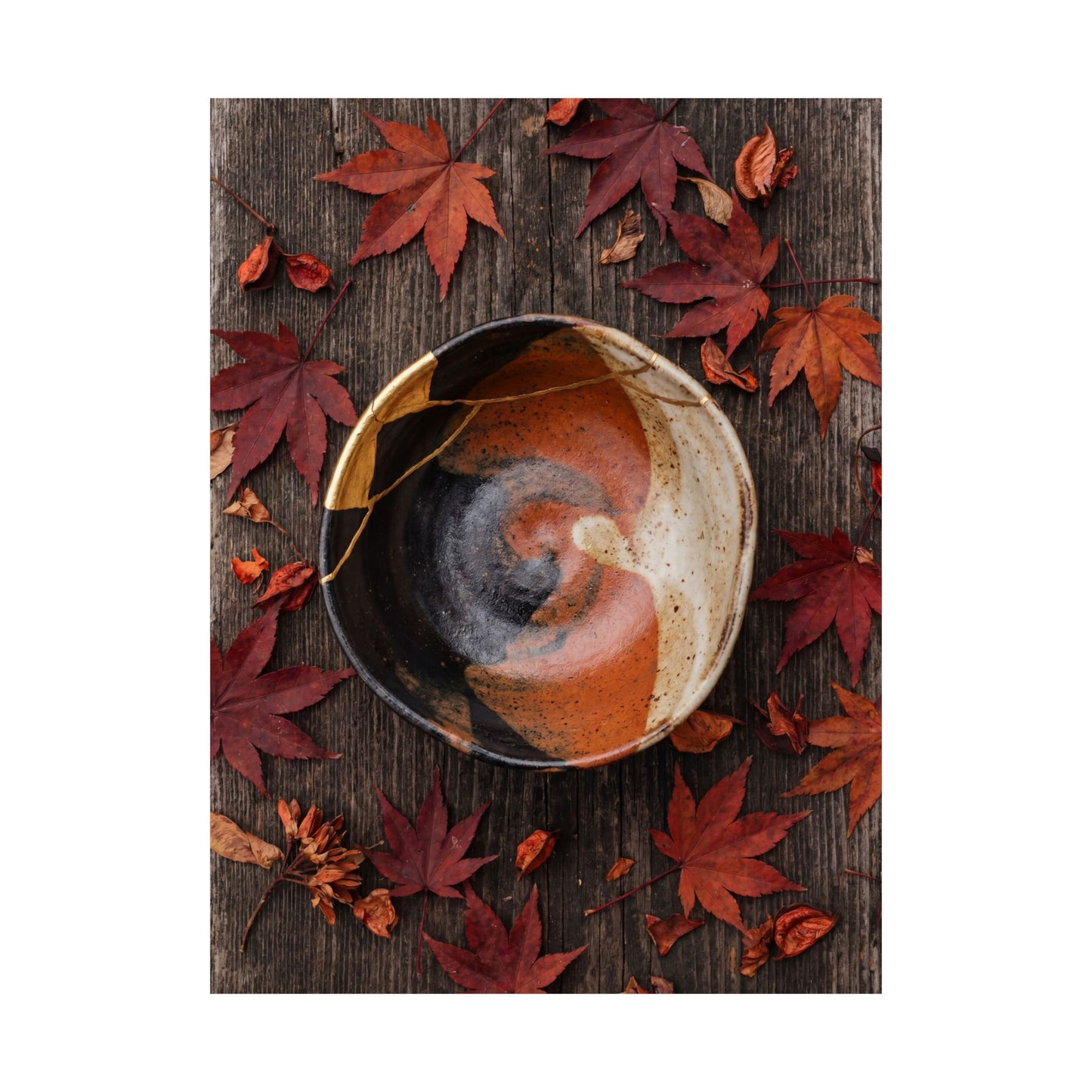 Ceramic Bowl Broken Beauty Wall Art Print | Beautiful Kintsugi Art