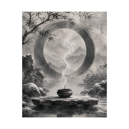Dappled Incense Smoke Wall Art Print - Zen Seijaku