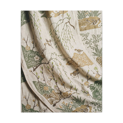 Silk Drape Canvas Art | Spring Japandi Japanese Pattern Art