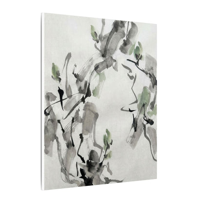 Zen Ink Brushstroke in Overcast | Sumi E Canvas Art