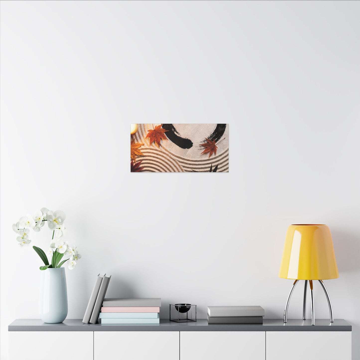 Tranquil Rock Garden Canvas Art - Enso Zen