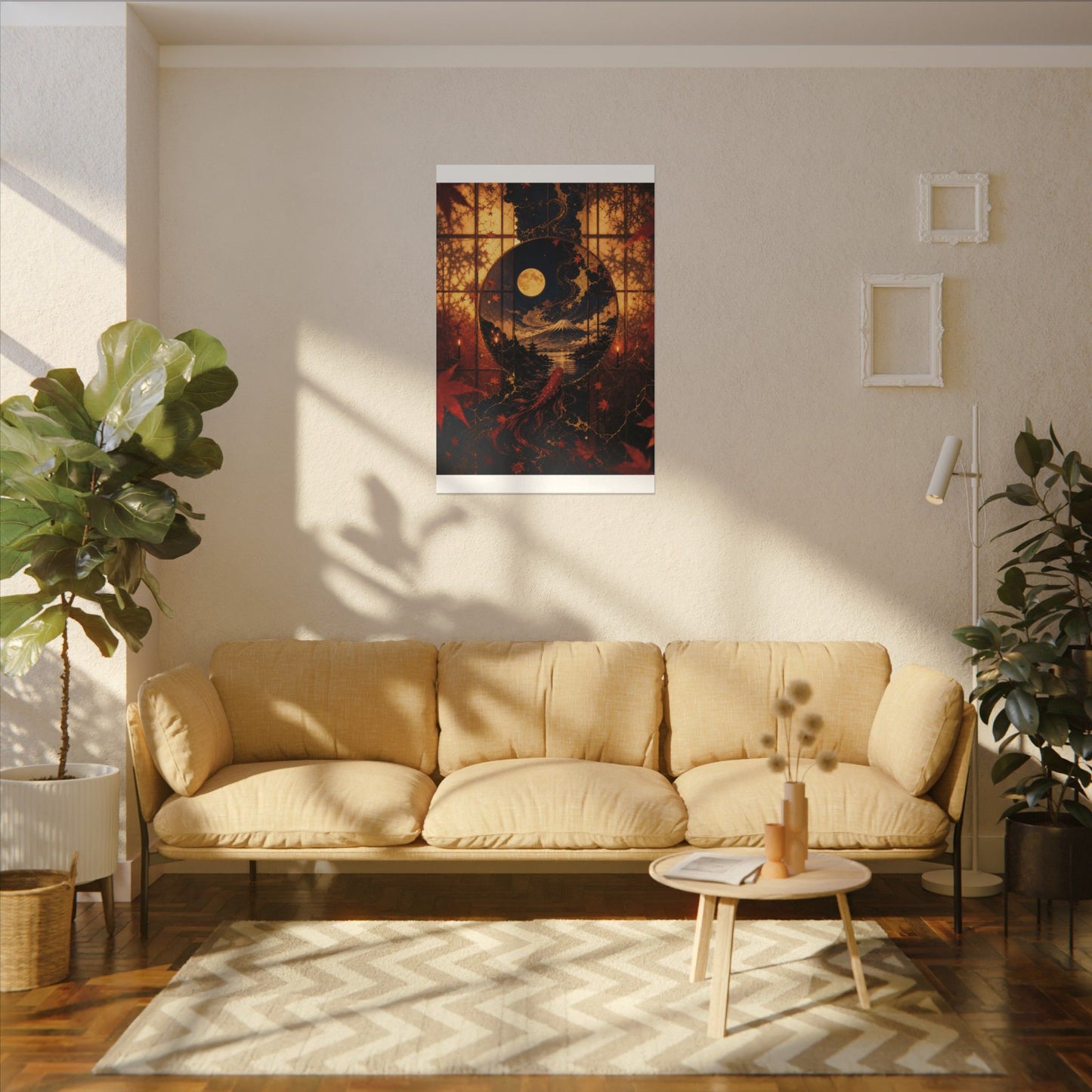 Beautiful Shoji Screen Canvas Art - Gold Vein Kintsugi