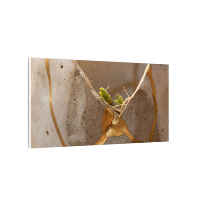 Golden Hour Broken Pottery Canvas Art - Japandi Kanso