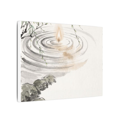 Water Ripple Sumi E Canvas Art | Tranquil Zen Art