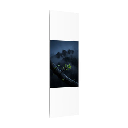 Moonlight Mountain Mist Canvas Art - Dark Japandi Kanso