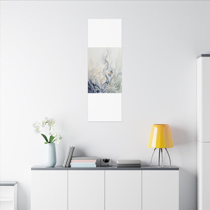Earthy Incense Smoke Canvas Art - Watercolor Japandi