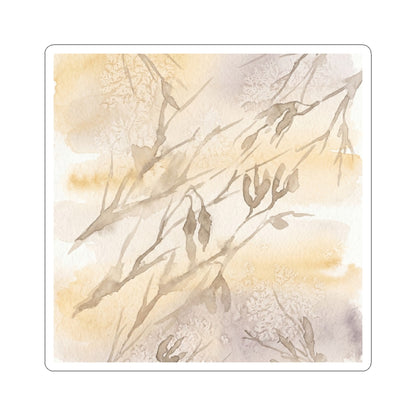 Japandi Shadow Play in Golden Hour | Watercolor Sticker