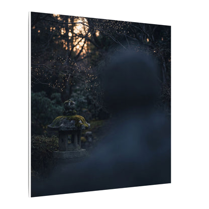 Spring Stone Lantern Moody Minimal Canvas Art | Bold Decor