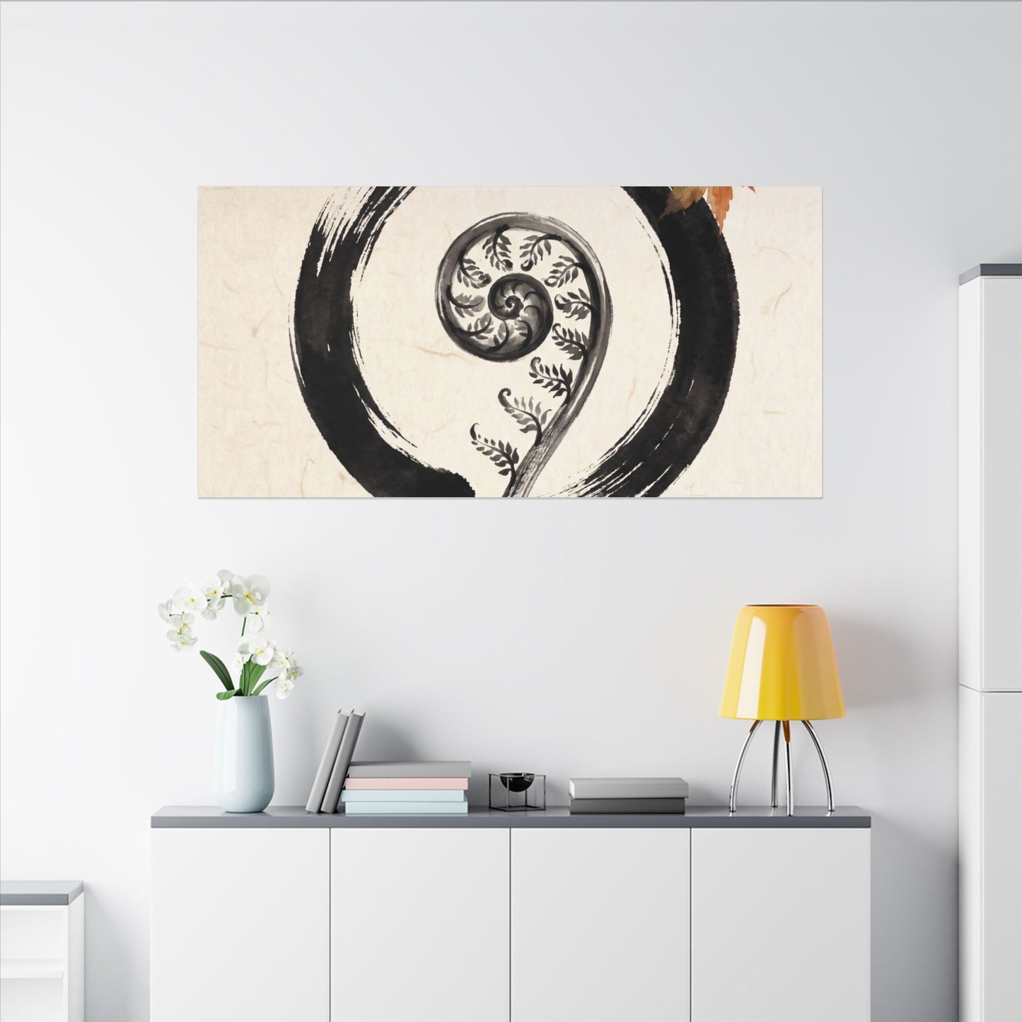 Fern Unfurling Autumn Canvas Art | Zen Peaceful Design