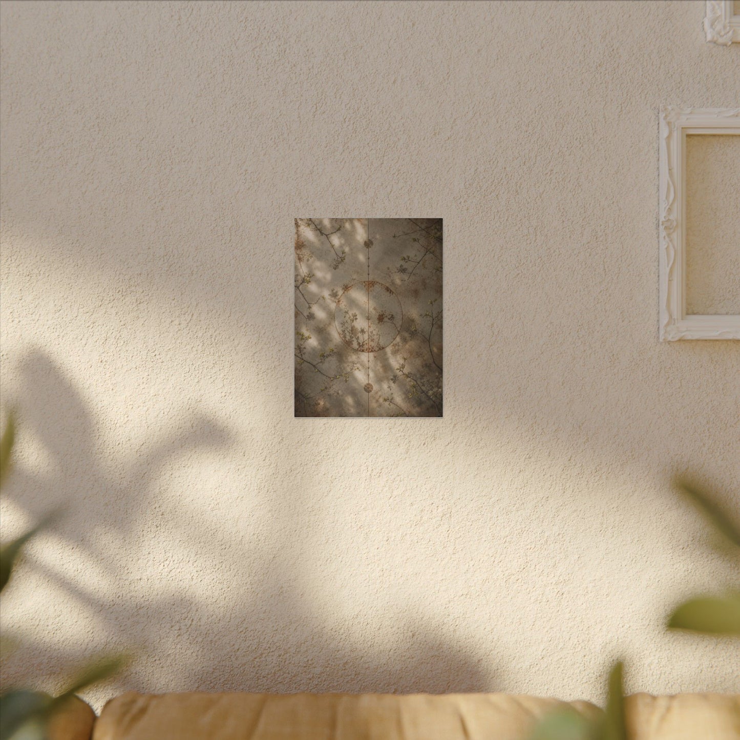 Japandi Rust Patina in Dappled | Japanese Pattern Canvas Art