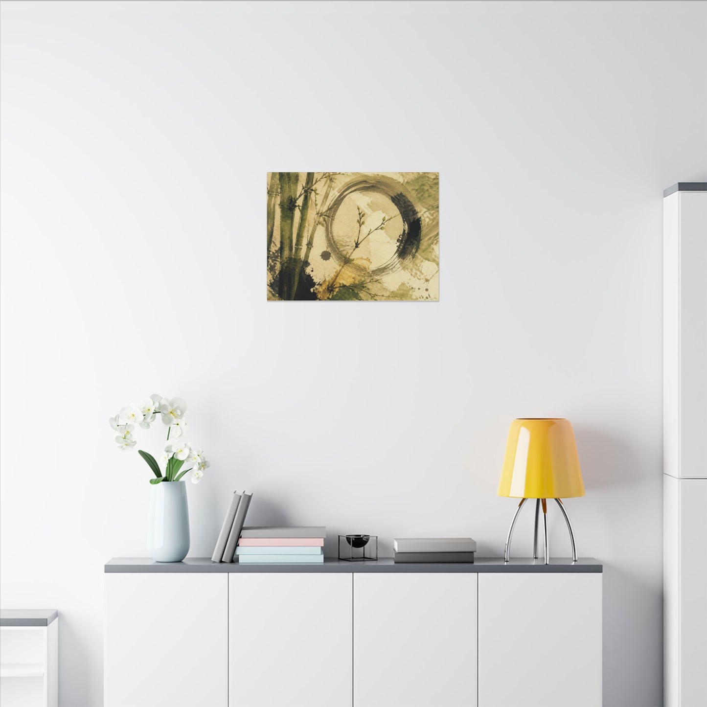 Ink Brushstroke Sumi E Canvas Art | Calm Zen Art